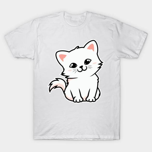 Cat Cartoon T-Shirt by MyBeautifulFiles